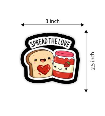 Spread The Love Fridge Magnet for Refrigerator Door Decor Items | Home Decor Item | Kitchen Decor Item | Breakfast Fridge Magne